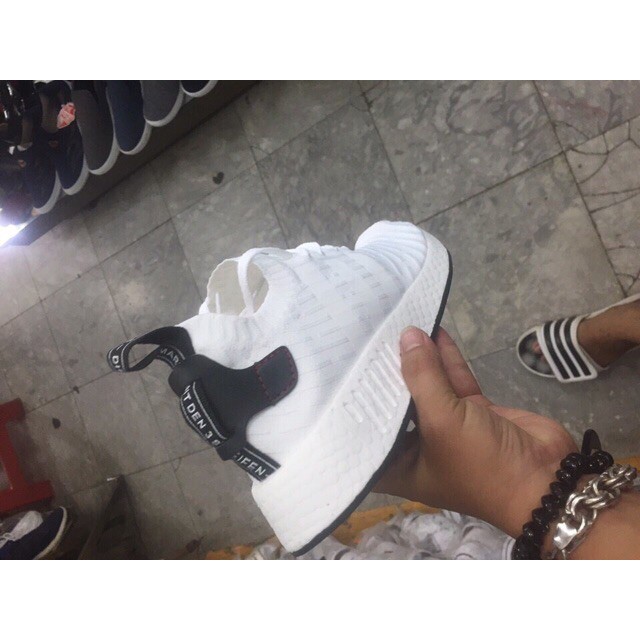Siêu SALE [ big sales] GIẦY THỂ THAO Sneaker NMD R2 WHITE BLACK ❕ .2020 [  HÀNG CHUẨN ]
