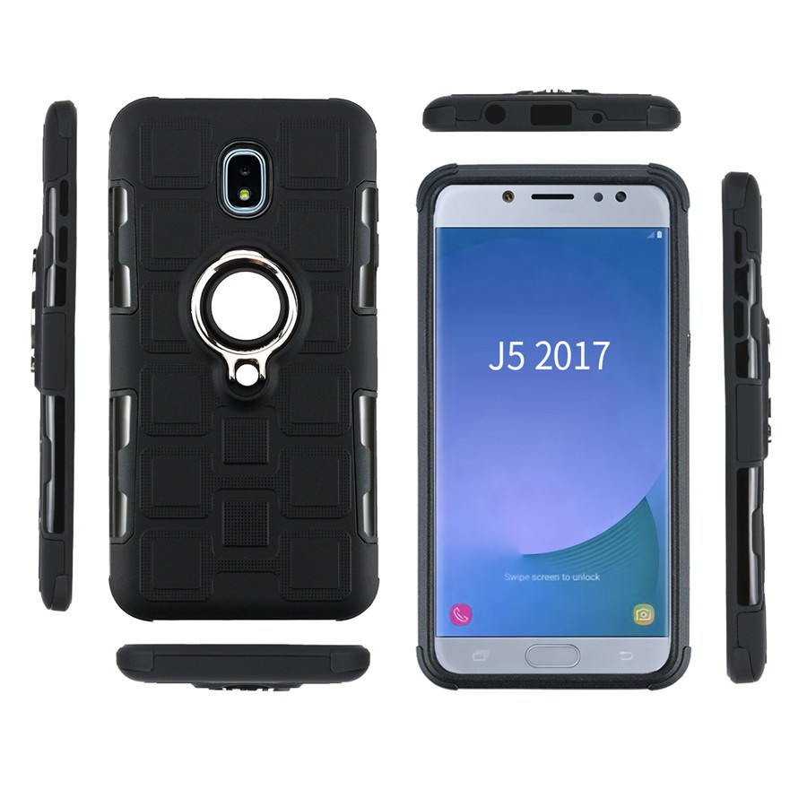 Samsung J2 Pro/J8/J6/J4 Plus 2018/J5 Pro J7 Pro 2017 Cube shape Ring mobile cell phone case