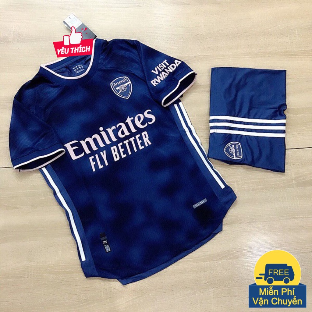 Quần Áo Bóng Đá GIẢM 10K  Đồ Đá Banh Đẹp Arsenal 2020 Xanh Than Vải Thái Cao Cấp PP Bởi Be Happy Sport