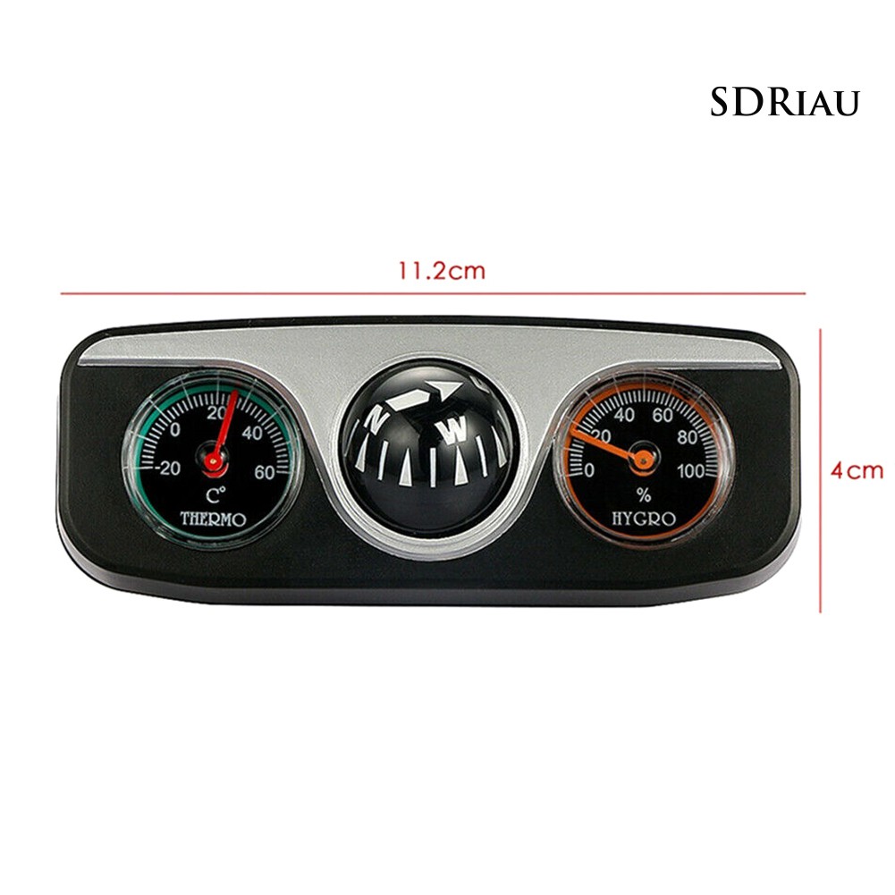 Đồng Hồ Nhiệt Kế Kiêm La Bàn 3 Trong 1 Cho Xe Hơi