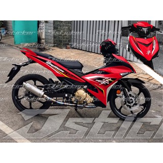 Tem Hayabusa đỏ đen cho Exciter 150 - Rời không bay màu