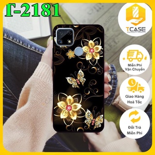 Ốp lưng nhám chống sốc dành cho Realme C25, C25s, C12 in hình graffiti họa tiết hoa