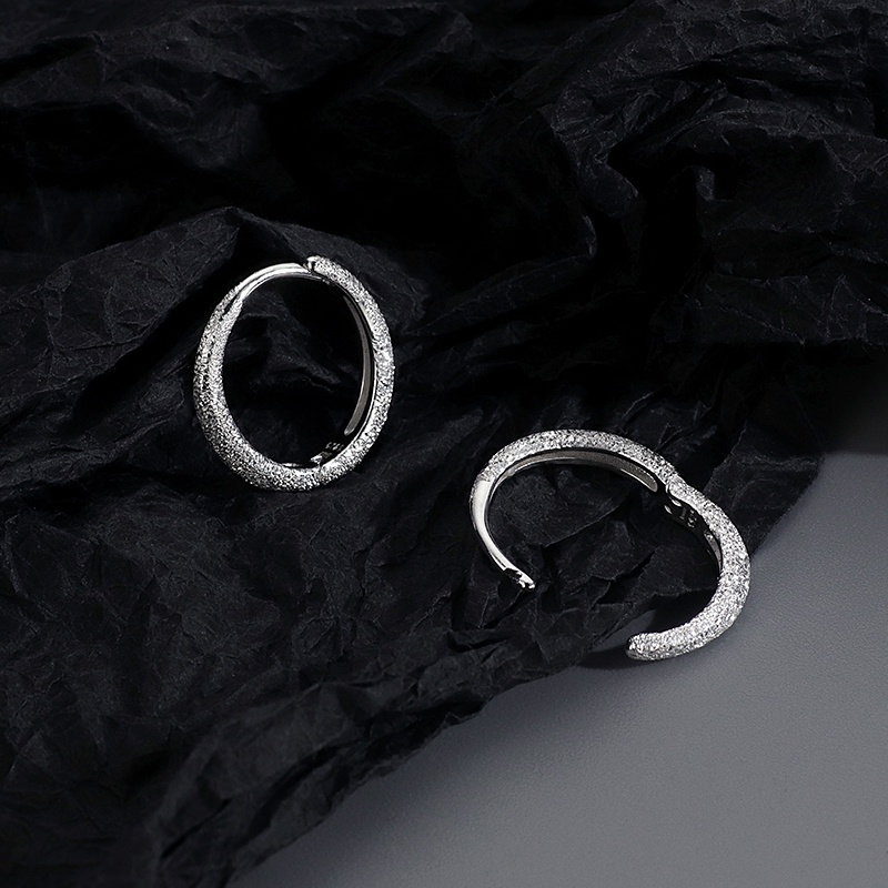 Bông tai bạc 19A1526 lấp lánh đơn giản dễ phối đồ hợp thời trang