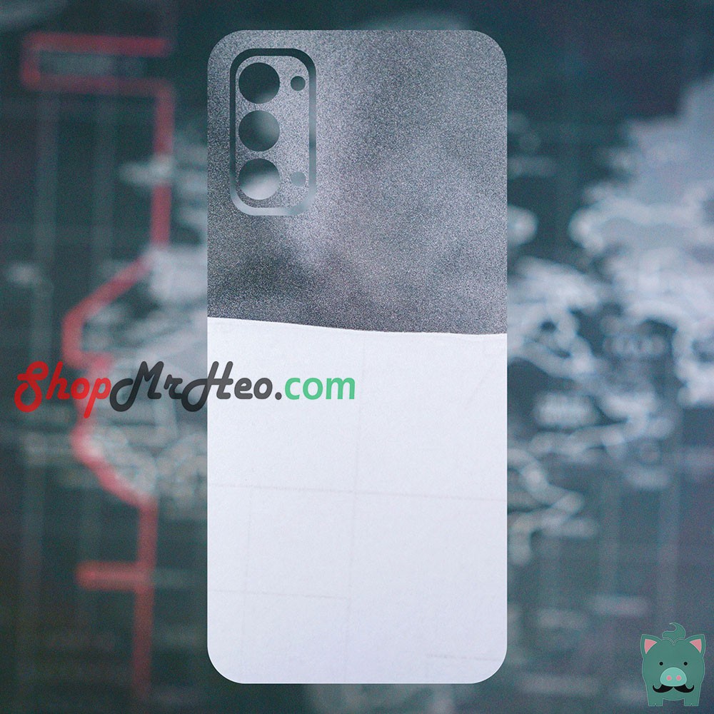 Skin Dán Mặt Sau Lưng Vân 3D OPPO Reno4 - Reno 4 Pro - Reno4 Pro - Carbon, Hình Hộp, Nhám, Vân Da