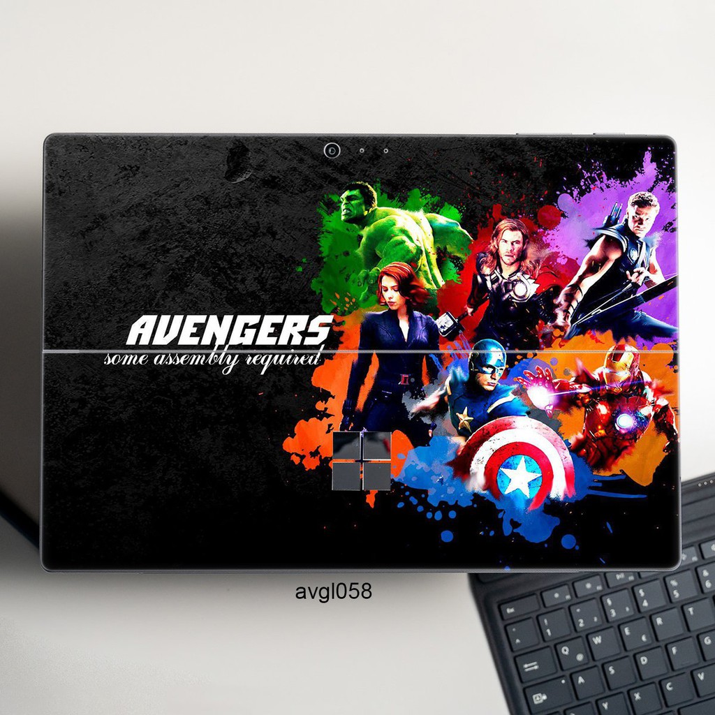 [Mã ELFLASH5 giảm 20K đơn 50K] Skin dán hình Avenger cho Surface Go, Pro 2, Pro 3, Pro 4, Pro 5, Pro 6, Pro 7, Pro X