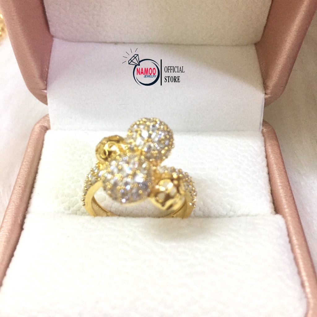 Nhẫn Đính Đá Nữ N693, Nhẫn Nữ Mạ Vàng Namoo Jewelry