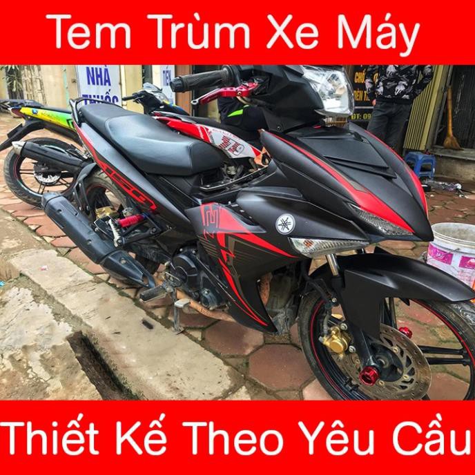 Tem trùm exciter 150 Đen Nhám Đỏ Exciter