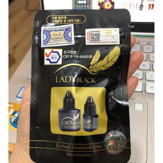 keo nối mi LADY black ( túi đen )