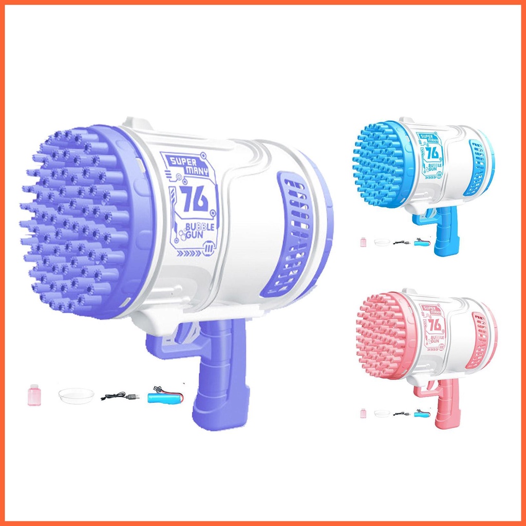 Máy Thổi Bong Bóng Tự Động 76 Lỗ Kèm Phụ Kiện