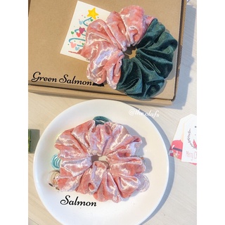 Dây buộc tóc Scrunchies Nhung hồng