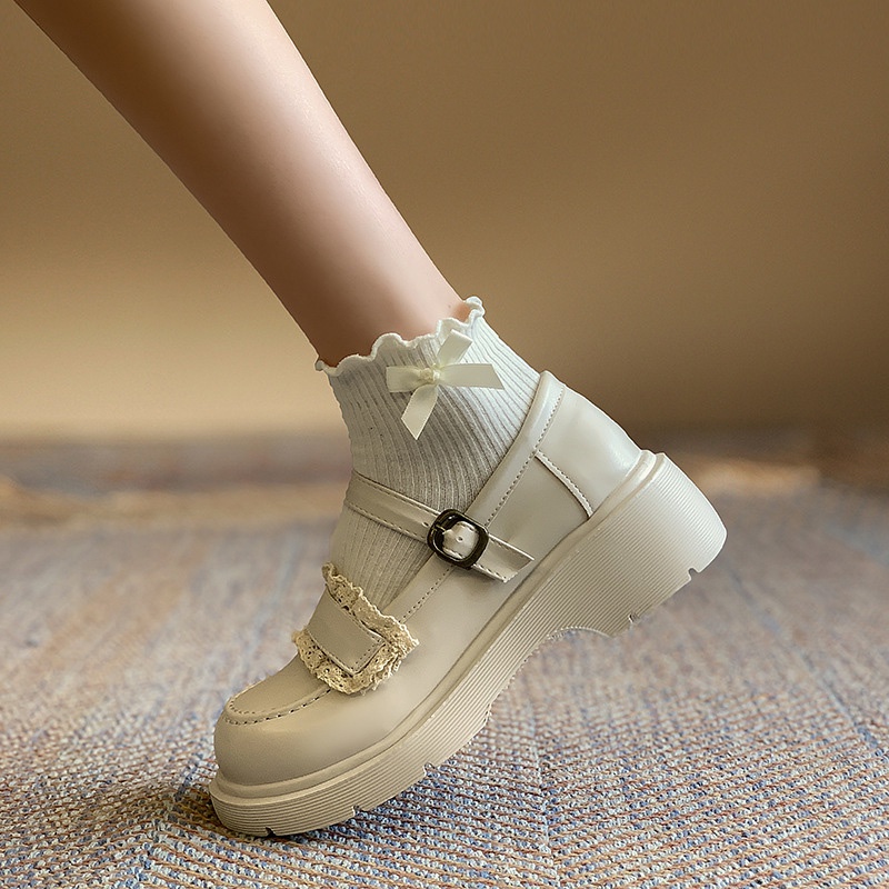 Giày Lolita Nữ Đế Cao 3cm  Quai REN Phong Cách Ulzzang Hàn Quốc  LLT009-ZOEE