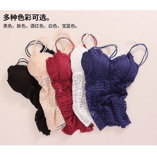 Giá rẻ Áo bra ren dáng dài hoa cúc, áo bra toàn thân