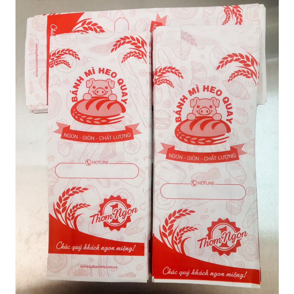 Túi bánh mì heo quay thấm dầu