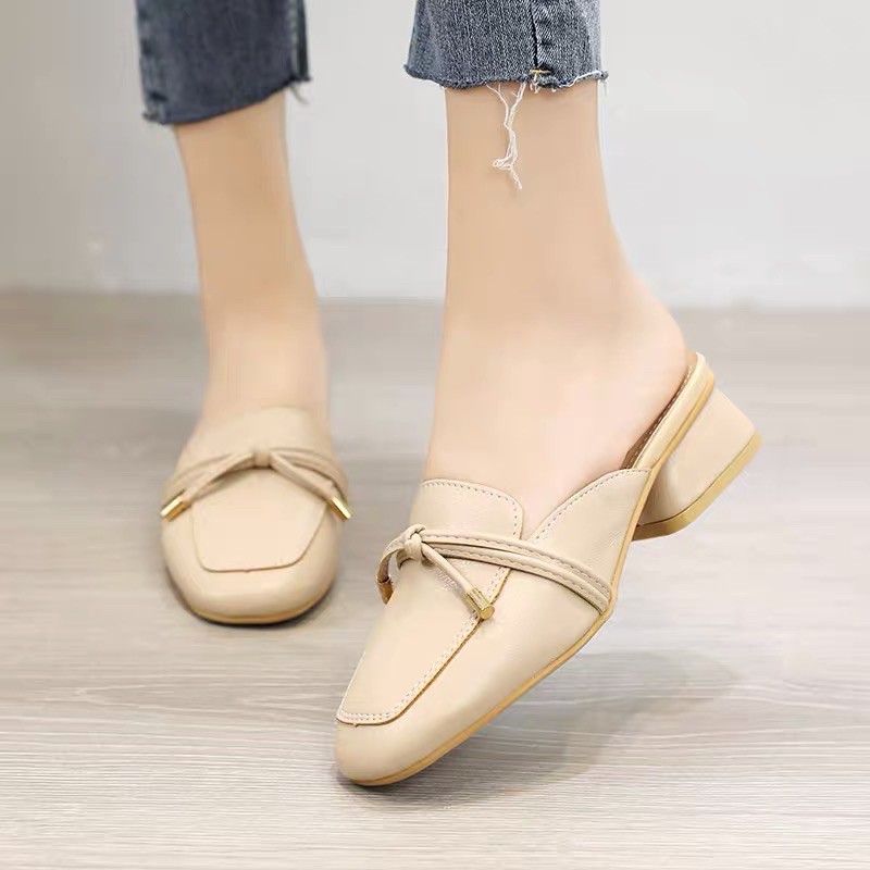 Sục 3cm da mềm nơ buộc BIG SIZE 35-43