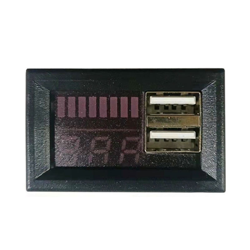 Vôn Kế Kỹ Thuật Số Cổng Sạc USB 2.4A Có Đèn LED Chuyên Dụng Cho Xe Hơi