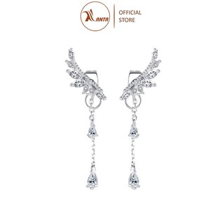 Bông tai nữ dáng dài thiên thần tua rua nữ thời trang Hàn Quốc khuyên tai bạc 925 ANTA Jewelry - AT thumbnail