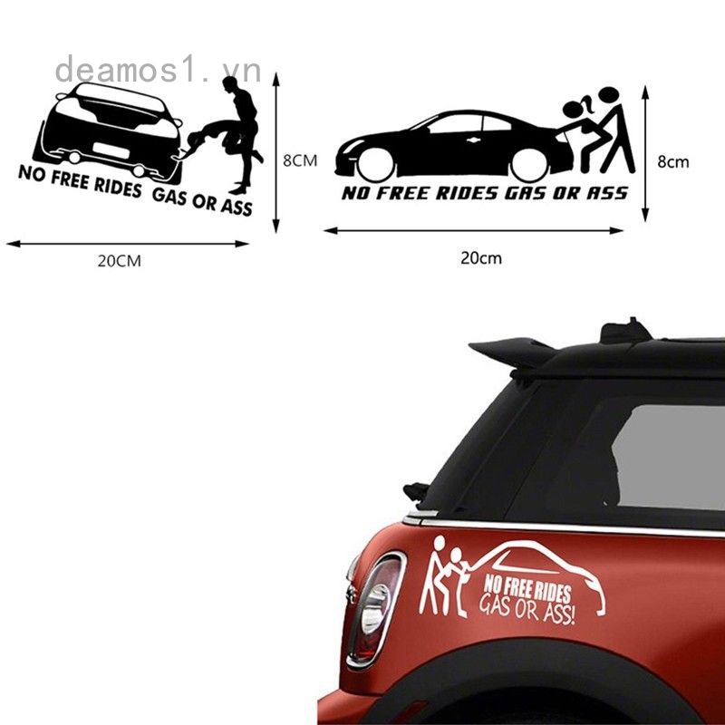 deamos1 1 miếng decal dán xe hơi họa tiết vui nhộn độc đáo