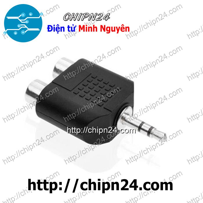 [1 CÁI] (G29) Đầu chia từ Jack Audio 3.5mm ra 2 đầu RCA bông sen