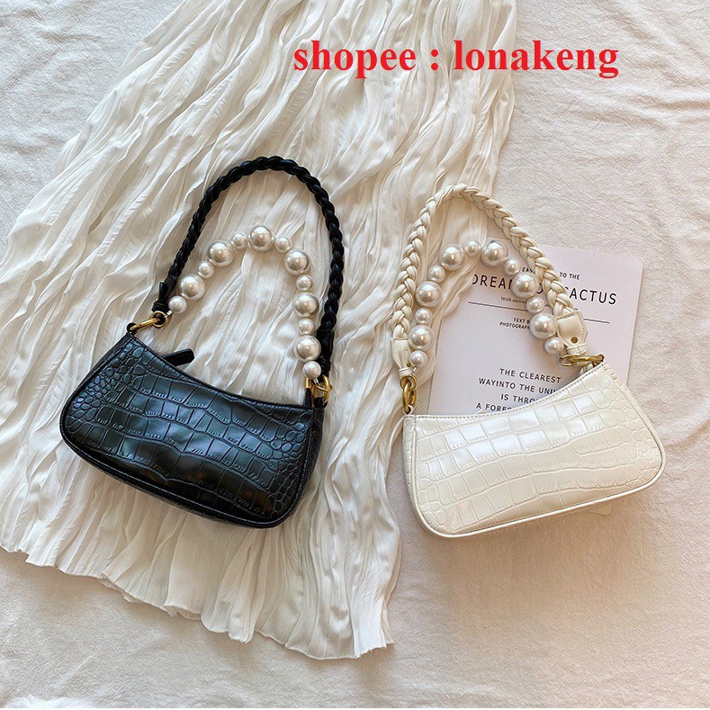 TÚI KẸP NÁCH DÂY NGỌC MẪU MỚI SIZE 20 - TÚI NỮ CÓ KÈM DÂY ĐEO CHÉO | BigBuy360 - bigbuy360.vn