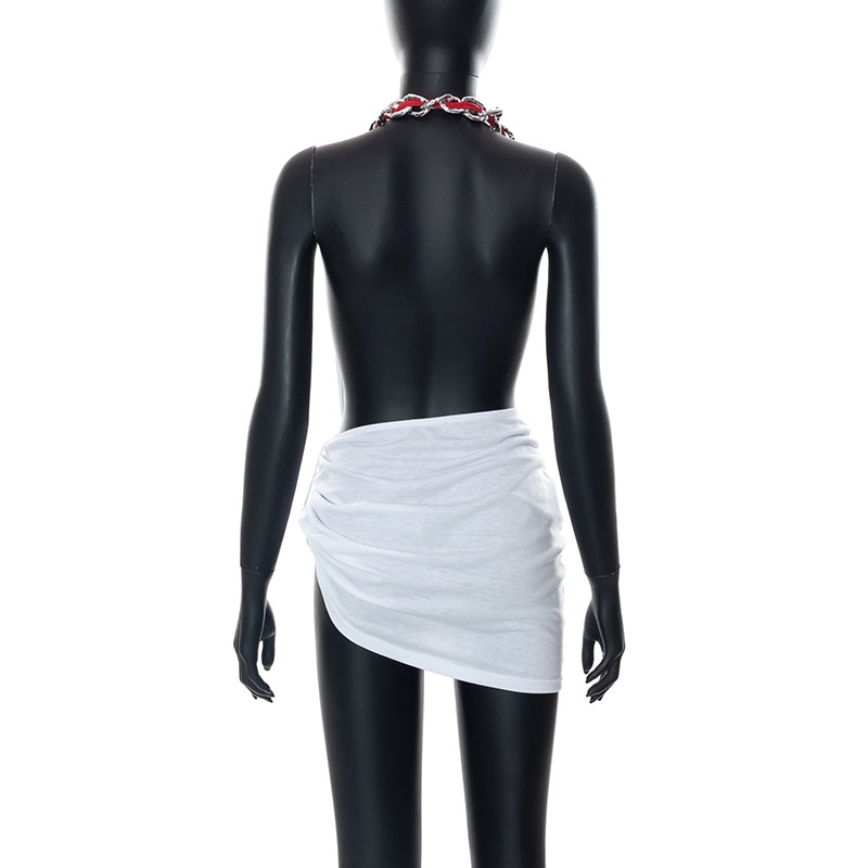 Đầm Tay Ngắn Hở Lưng In Họa Tiết Hoạt Hình Phong Cách Đường Phố Cá Tính Cho Nữ