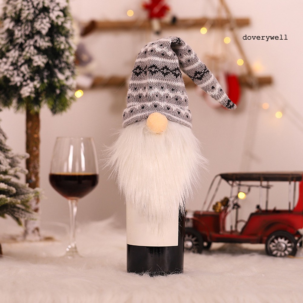 Bọc chai rượu thiết kế thần lùn trang trí Giáng Sinh