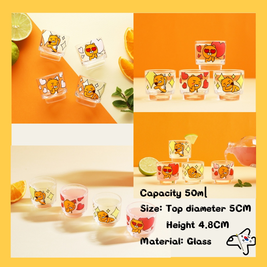 Set 4 kính lúp đổi màu theo nhiệt độ Kakao Friends Ryan Magic Soju