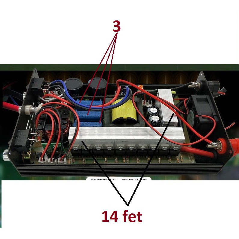 Biến tần công suất cao 14 Fet - Bộ Kích điện 14 fet - Inverter 14 Fet - 14 Fet