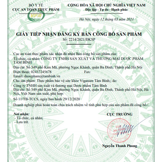 VIên bổ thận VIganam tâm bình