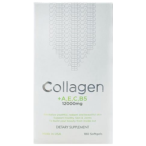 Viên uống đẹp da Collagen +AEC B5 12000MG USA (Hộp 180 viên)