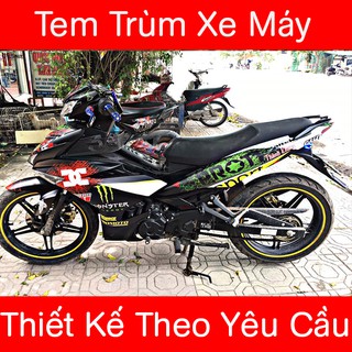 Tem Trùm Exciter 150 Monster Đen Tia Sét