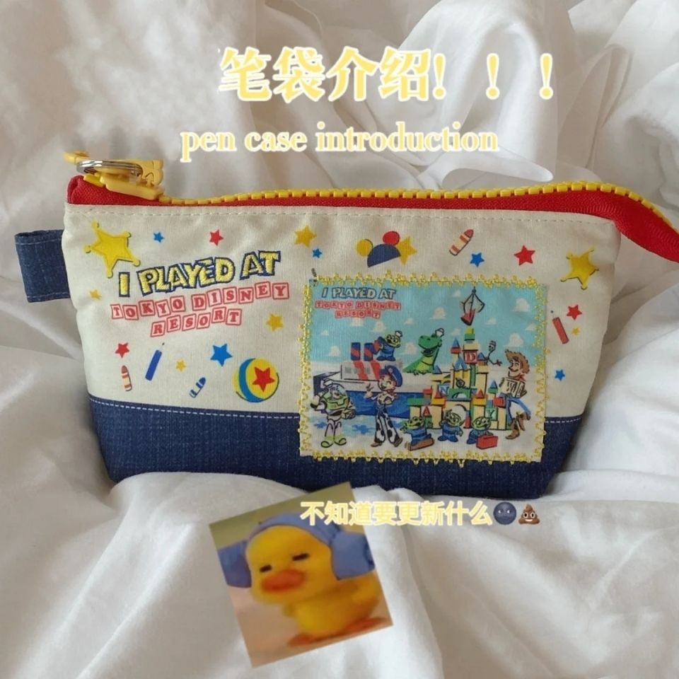 Phong cách Nhật Bản in canvas hộp bút chì hoạt hình dễ thương