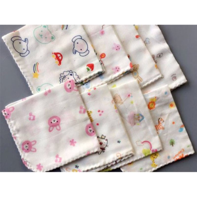 Set 10 Khăn xô sữa Nhật Chu Chu in hình đáng yêu cho bé