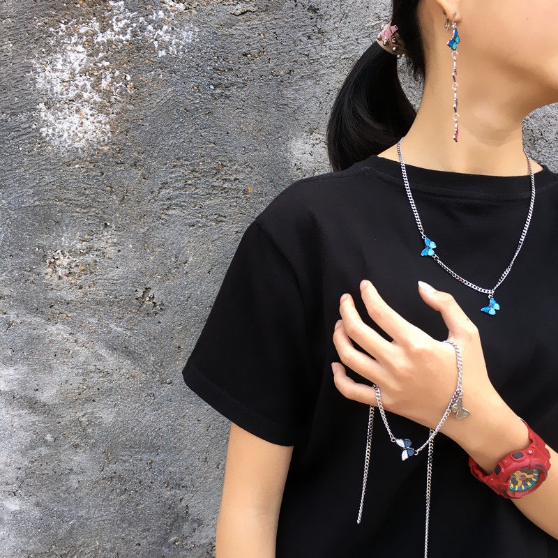 Vòng Cổ Hai Lớp Mặt Hình Bướm Thời Trang Sang Trọng 22327