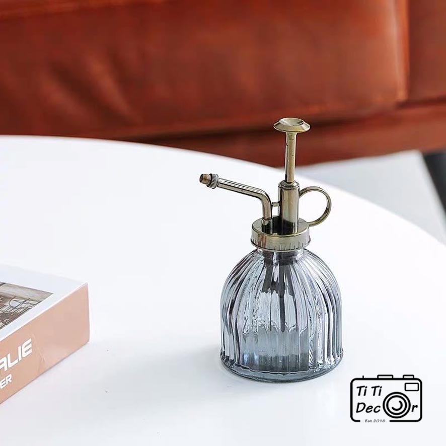 Bình Phun Sương TiTi Decor, Bình Tưới Cây Thủy Tinh Phong Cách Vintage
