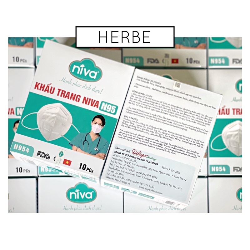 [HỘP 10c] KHẨU TRANG NIVA N95