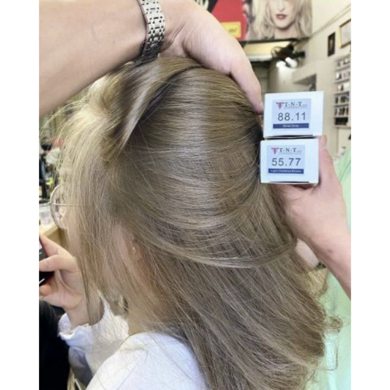 Màu nhuộm tóc TNT,Thuốc nhuộm tóc TNT NANO lên màu chuẩn,bền màu mùi thơm không rát da đầu độ dưỡng cao.HOT