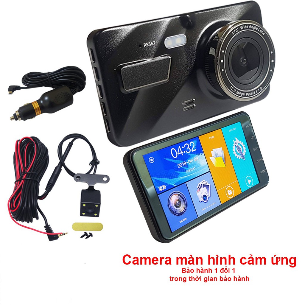 Camera hành trình màn hình cảm ứng có cam lùi