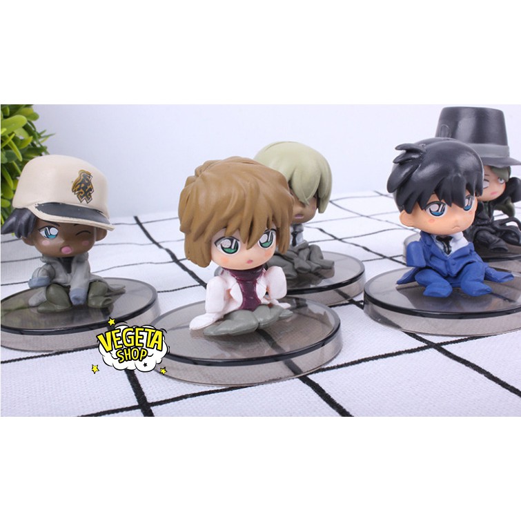 Mô hình Conan teo nhỏ - Trọn bộ 5 mô hình nhân vật Conan teo nhỏ Conan Shinichi Haibara Ai Gin Amuro Hattori Heiji