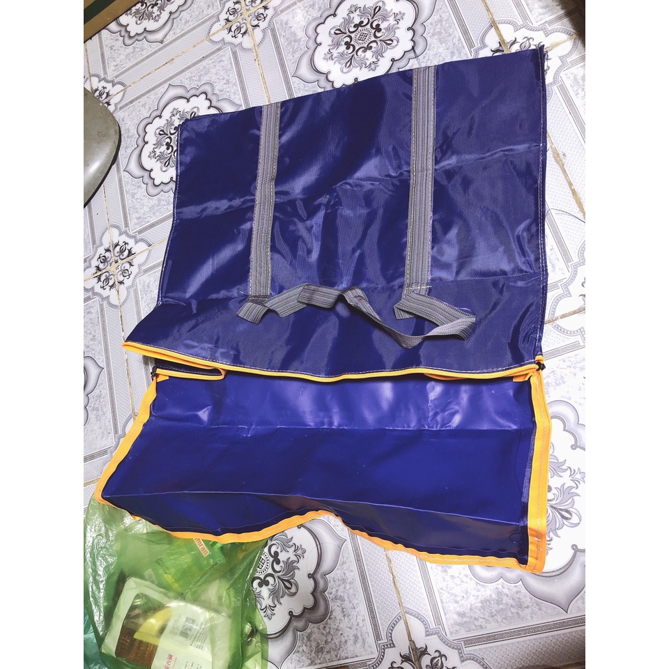 Túi bạt - Túi dứa đựng đồ có dây kéo chịu tải trên 20kg  - vải bạt ( 1 cái )