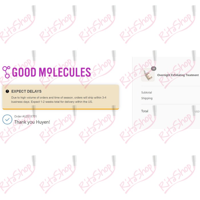 [BILL MỸ] Serum Tẩy tế bào chết hóa học Good Molecules ban đêm giúp da sáng mịn, giảm thâm mụn