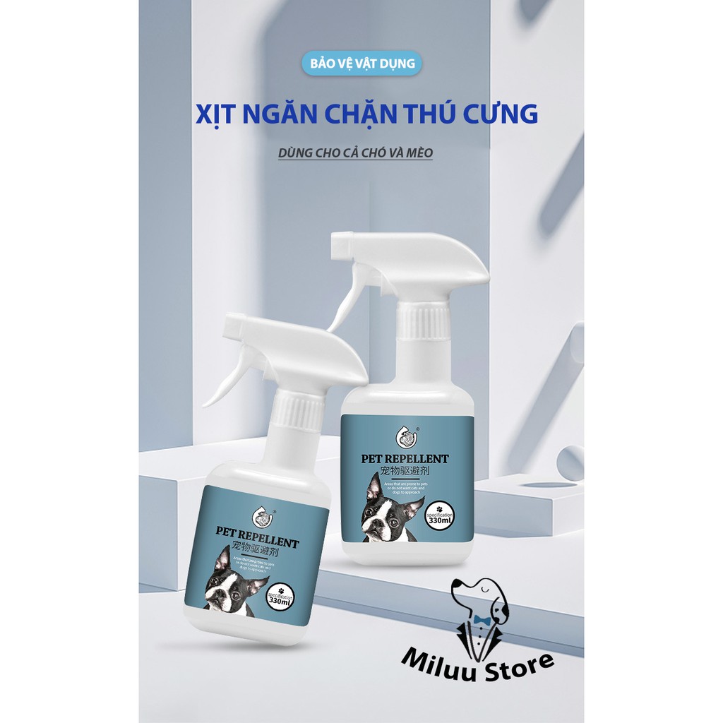 Xịt xua đuổi chó mèo PET REPELLENT, chống cắn phá, đi vệ sinh bừa bãi