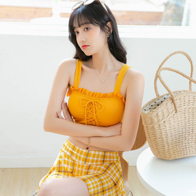 Set Đồ Tắm Họa Tiết Ca Rô Phong Cách Nhật Bản Dành Cho Nữ | BigBuy360 - bigbuy360.vn