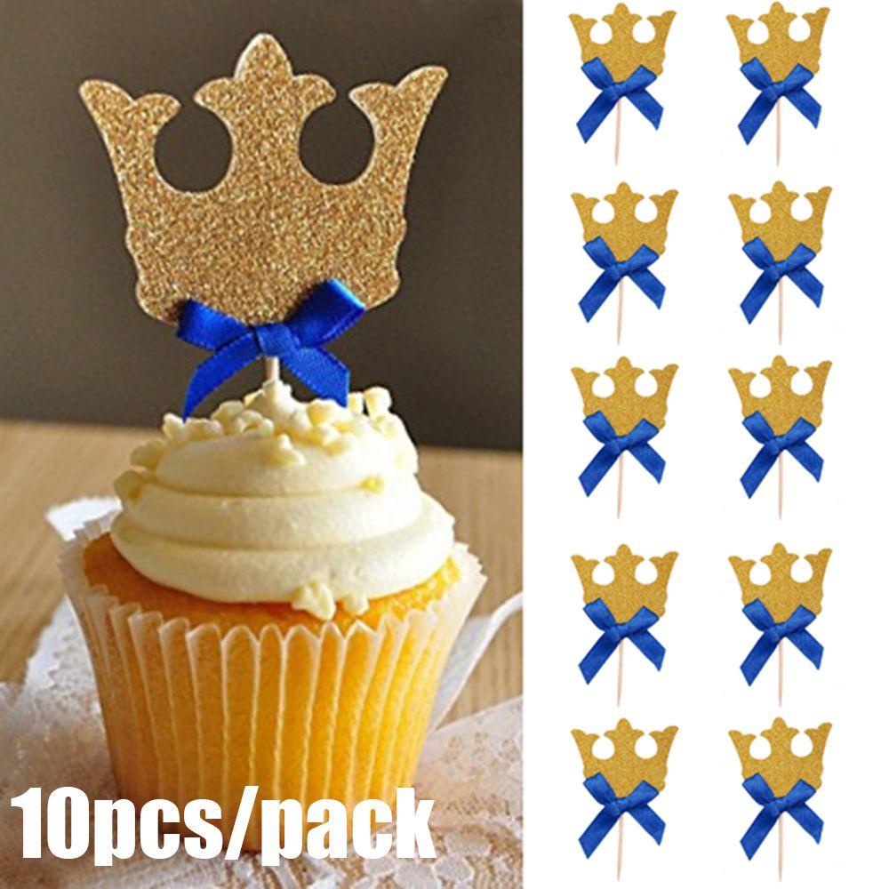 Topper Trang Trí Bánh Kem Hình Vương Miện Hoàng Tử Bé