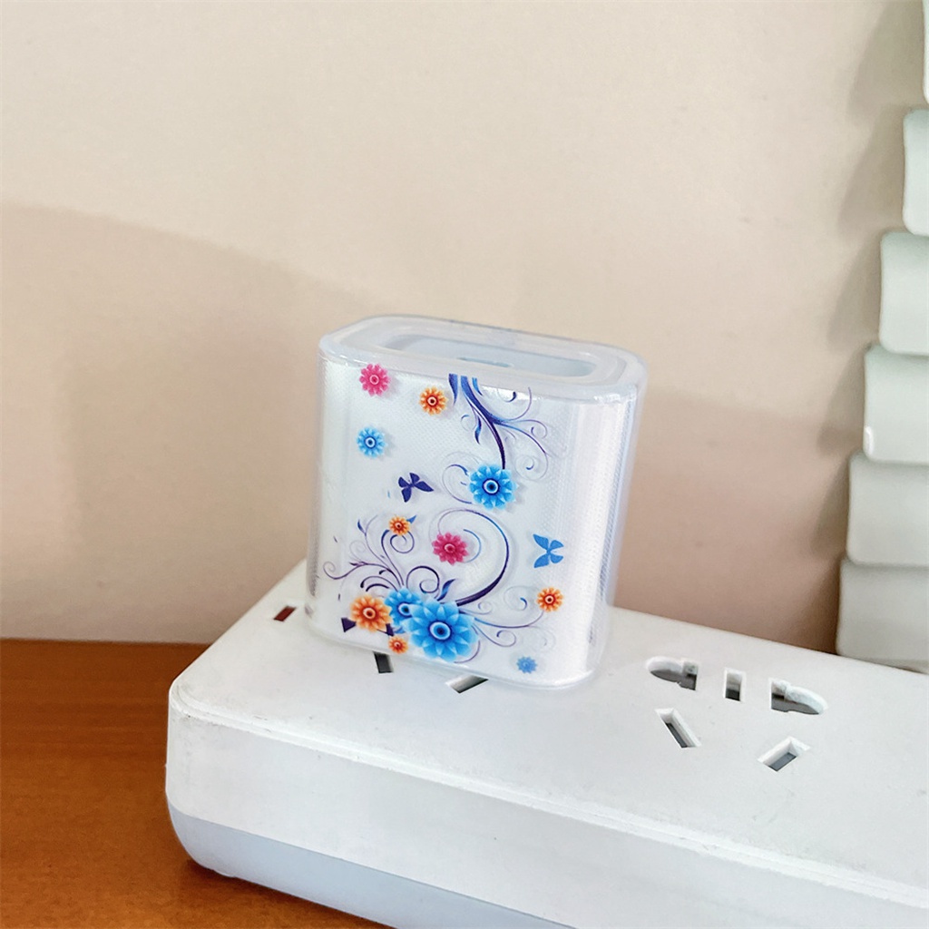 Vỏ Bọc Bảo Vệ Hộp Sạc Tai Nghe Apple 20 / 18w Bằng TPU Mềm Họa Tiết Hoa Và Starbucks Kaws Dễ Thương