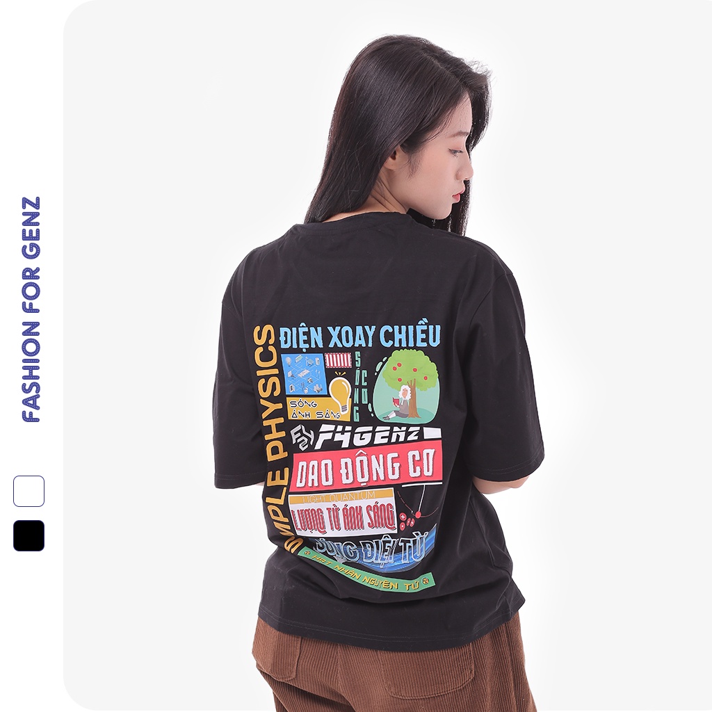 Áo thun tay lỡ nam nữ Simple Physics F4GENZ Local Brand - Áo phông unisex form rộng cotton Cao cấp phong cách Streetwear | BigBuy360 - bigbuy360.vn