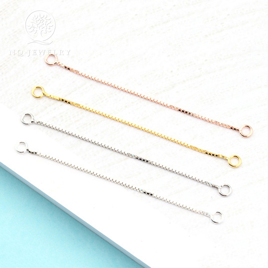 Charm bạc chuỗi xích mạ vàng trang trí #2 - NQ Jewelry