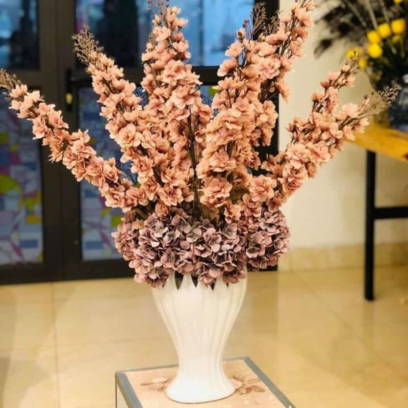 Lọ hoa bàn tay Phật men trắng - Gốm sứ Bát Tràng - Hàng loại 1