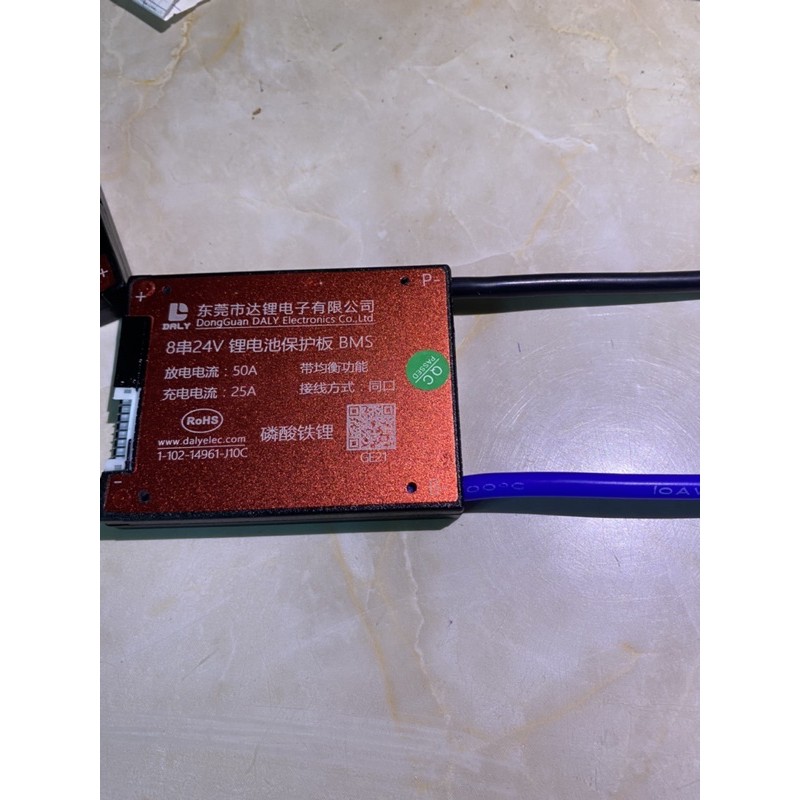 Bảng mạch BMS chống nước 8s 24v 29,2v 50a cho pin sắt , pin lithium 3,2v