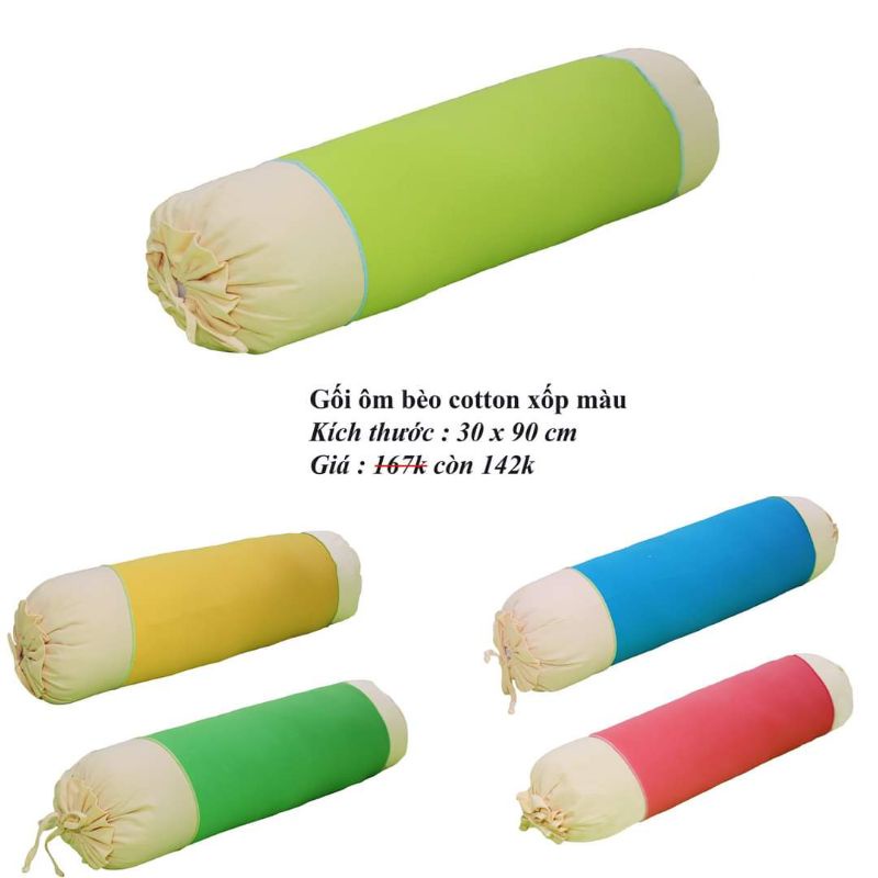 Gối ôm trẻ em vải cotton xốp màu Hometex, gối ôm cho bé