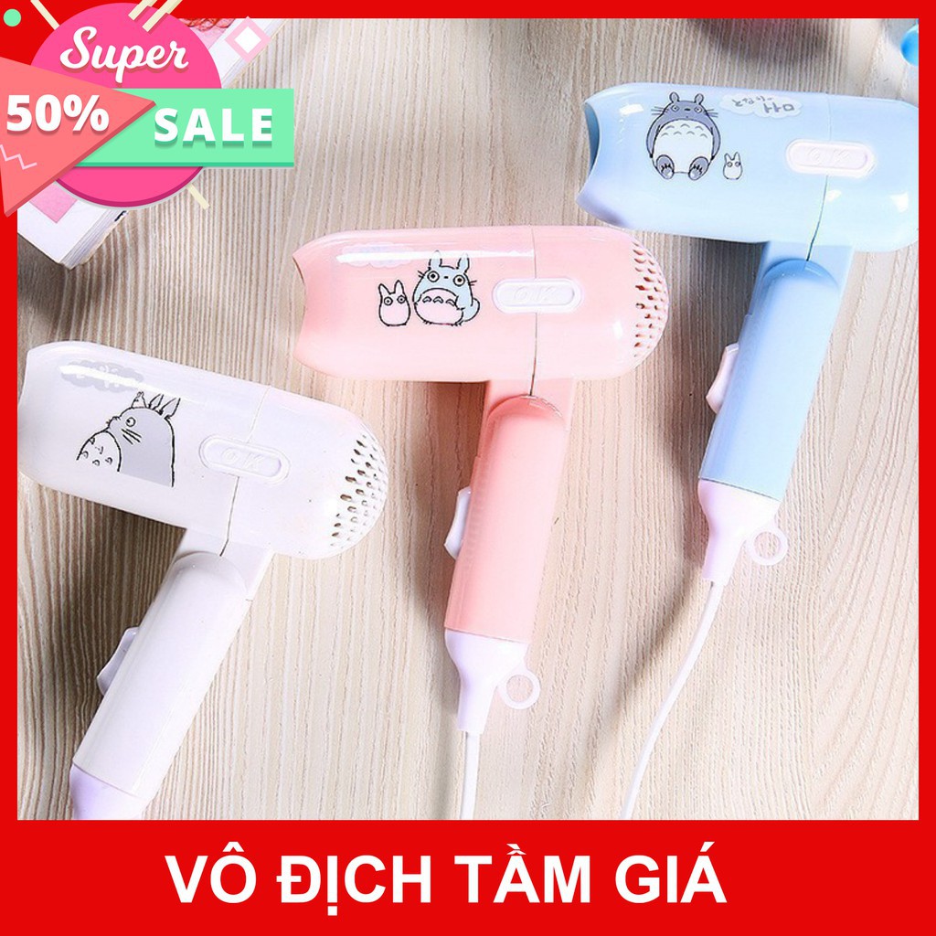 Máy Sấy Tóc Mini Icon Siêu Kute 2 Chế Độ Gấp Gọn ( Màu Ngẫu Nhiên)